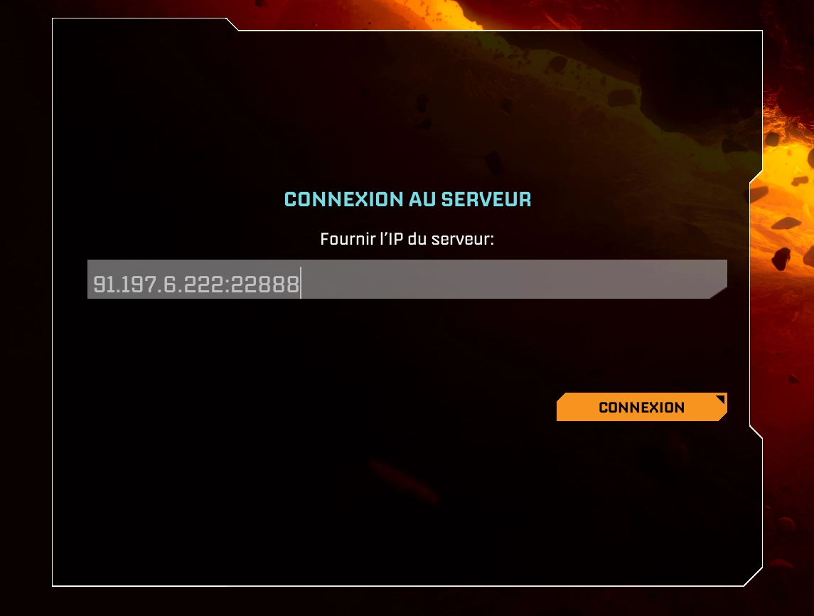 Star Rupture prompt asking for the server IP address