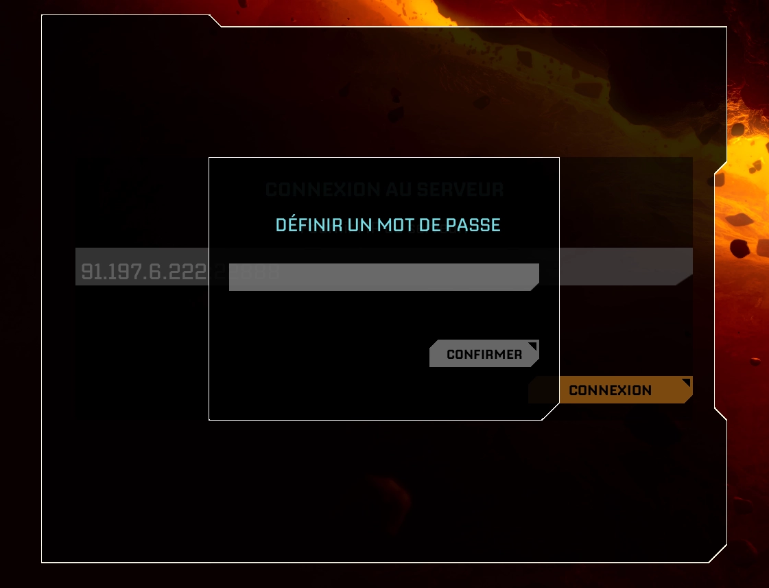 Star Rupture admin password setup screen