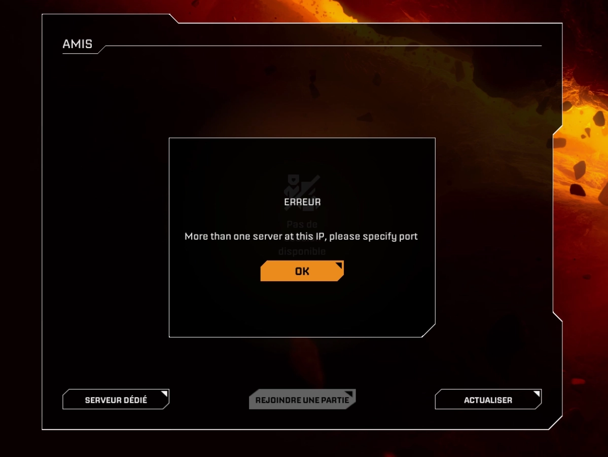 Star Rupture error message: More than one server has this IP, please specify port
