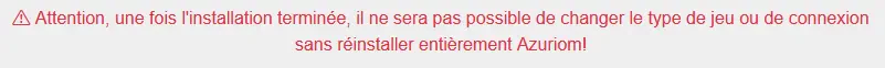 Sélection du jeu principal (par exemple Minecraft) dans Azuriom