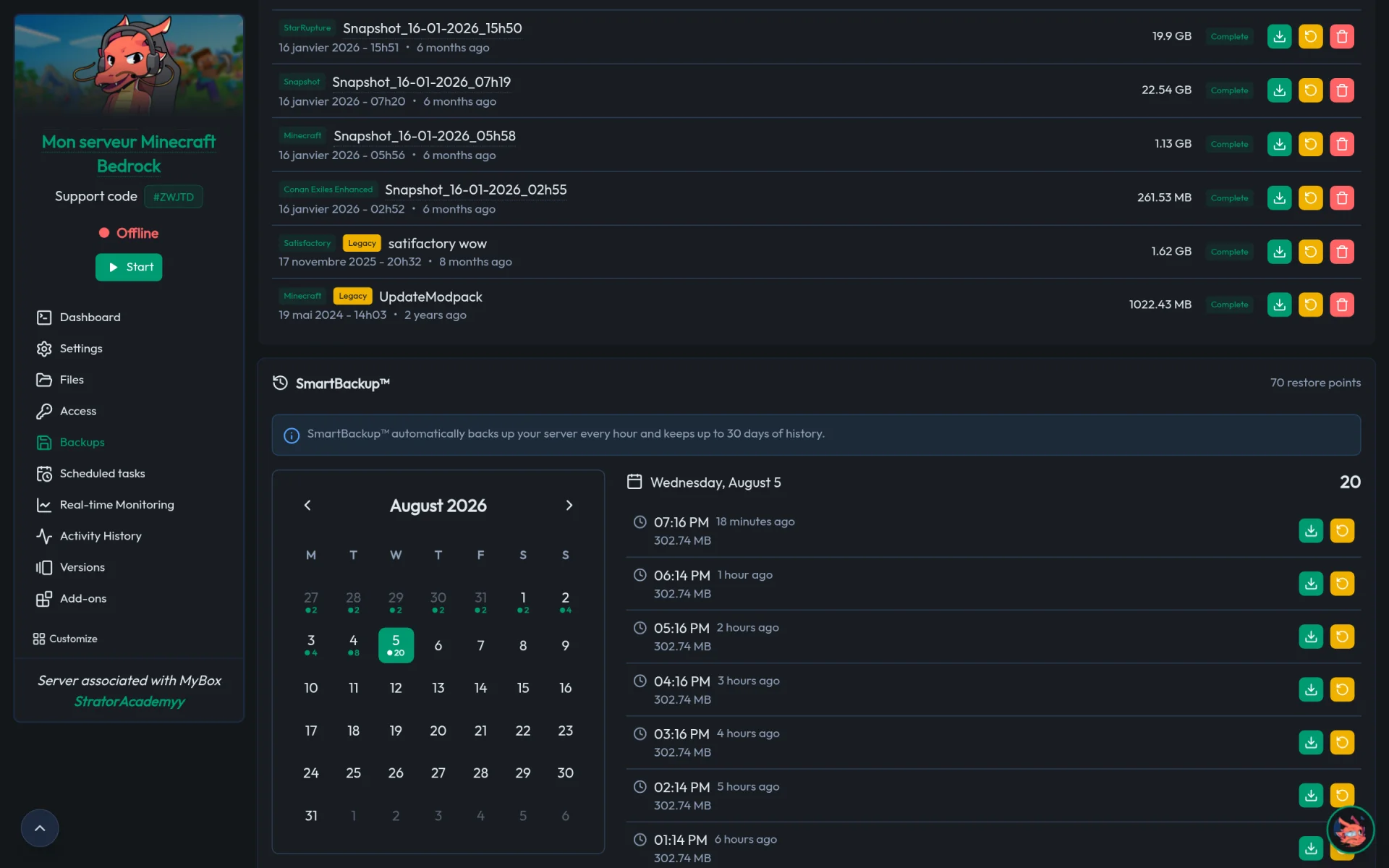 SmartBackup™: Automatic, Smart Backups for Your Game Server in 2026 — illustration 1