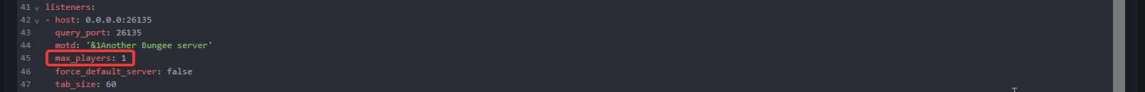 Suite de la configuration BungeeCord dans config.yml avec les options principales