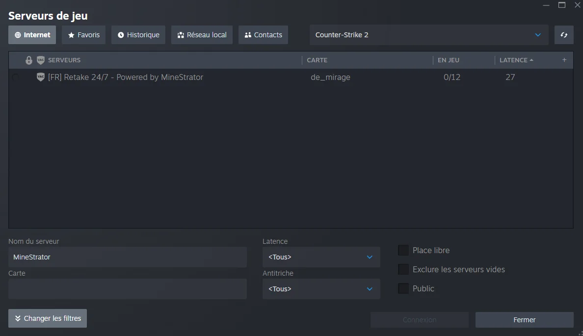 Serveur CS2 communautaire : token GSLT, plugins et modes (retake, surf) — illustration 2