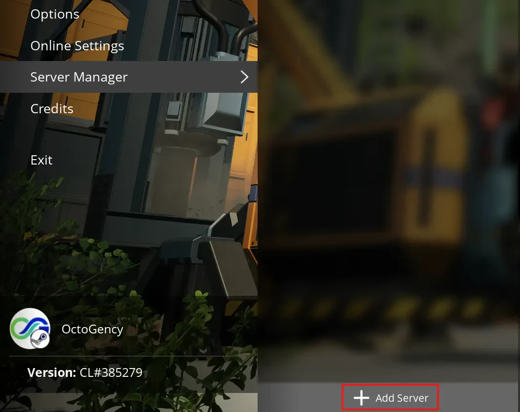 Bouton Add server dans le Server Manager de Satisfactory