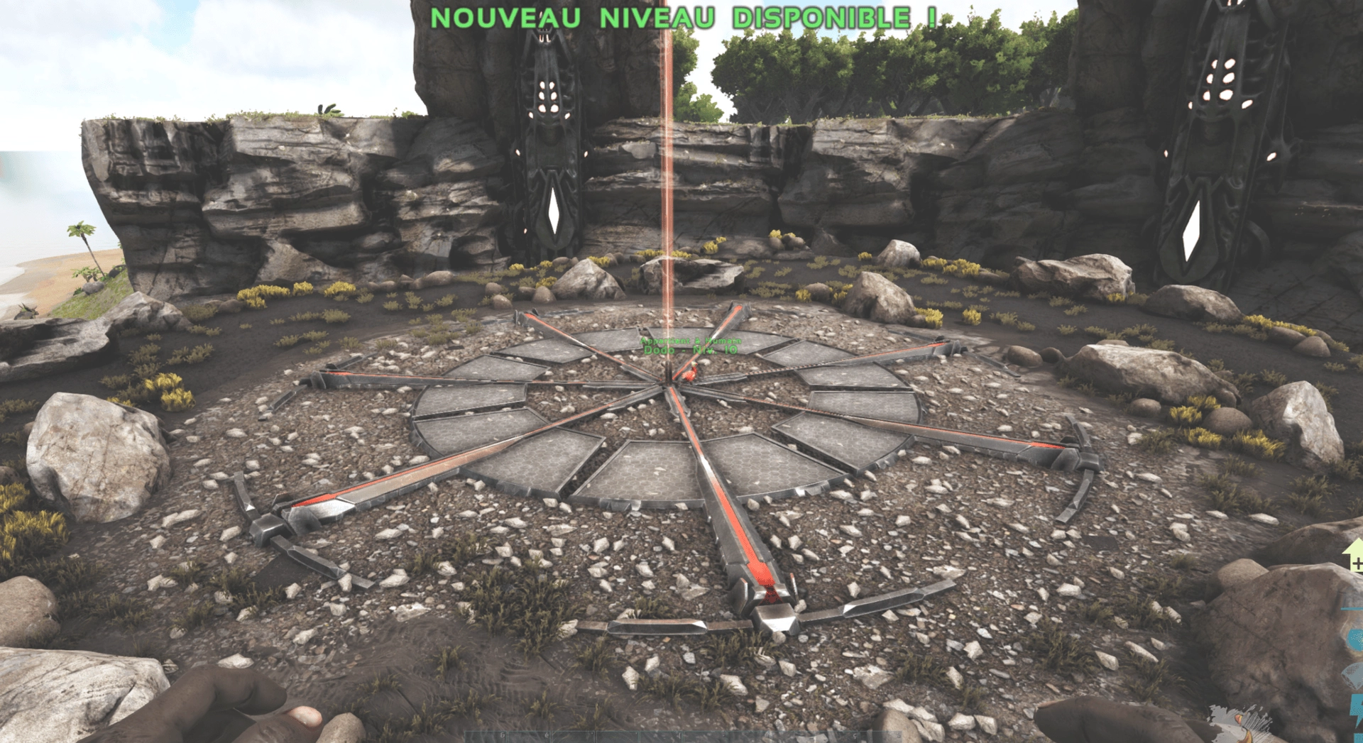 Obélisque ARK utilisé pour transférer un personnage dans un cluster