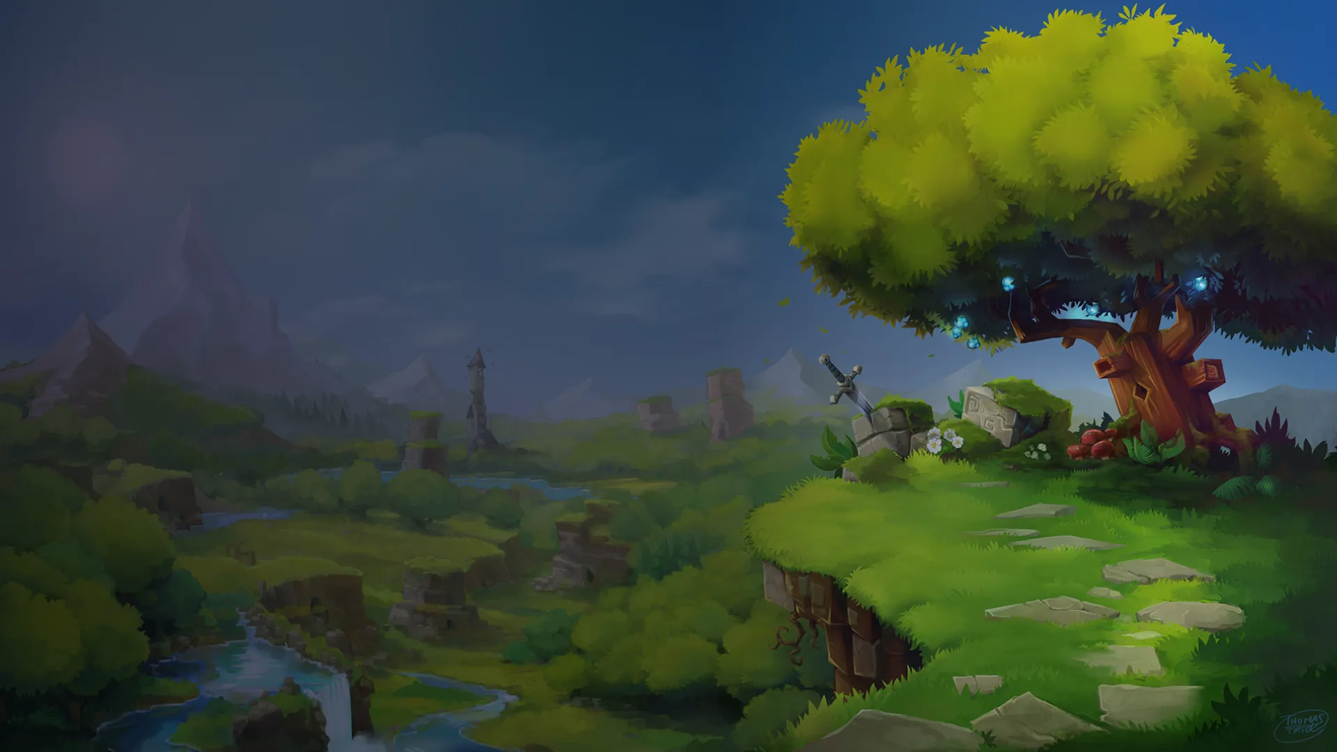 Arrière plan lié au jeu du header Hytale