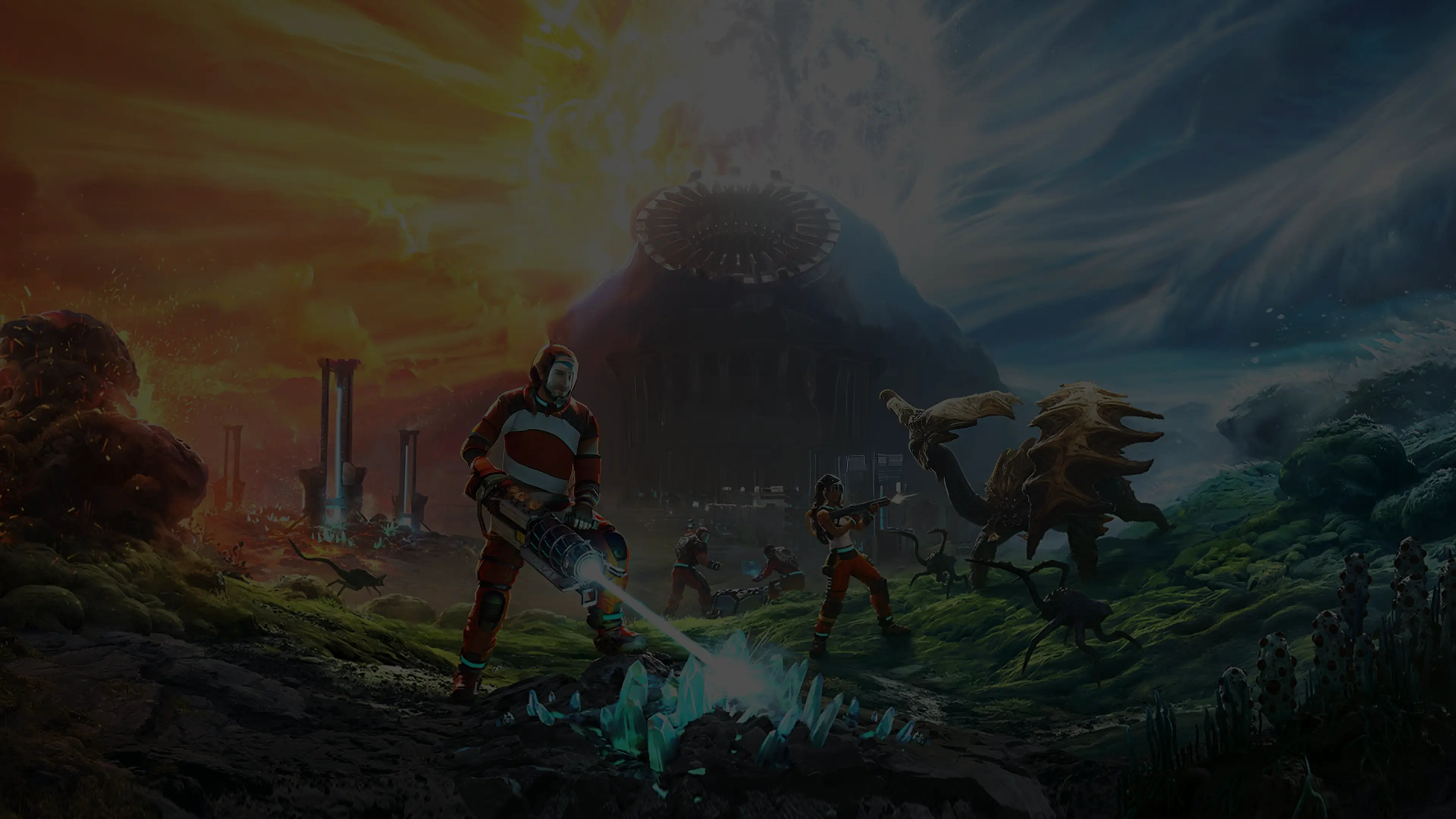 Arrière plan lié au jeu du header StarRupture