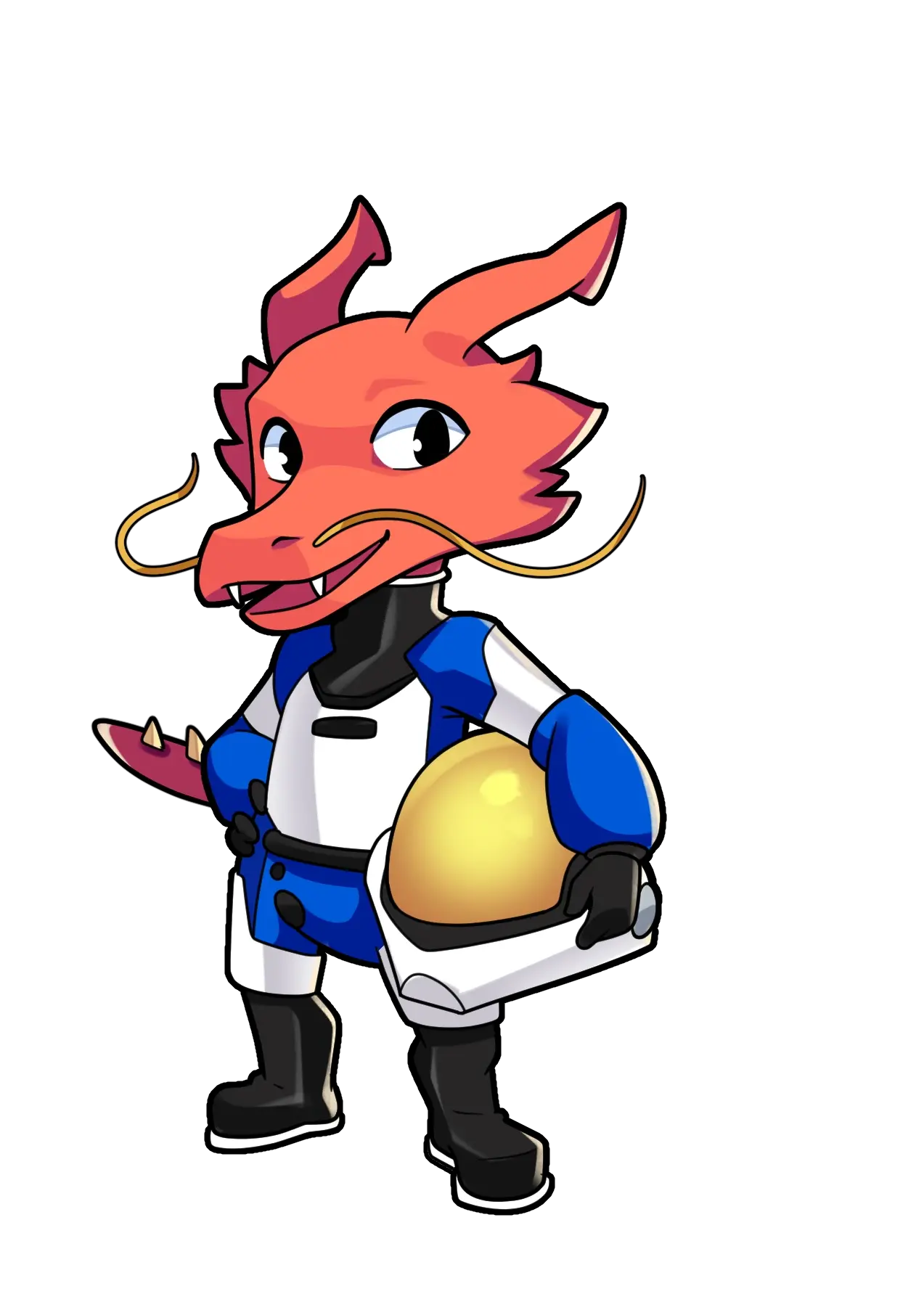 Stator déguisée en personnage du jeu Astroneer