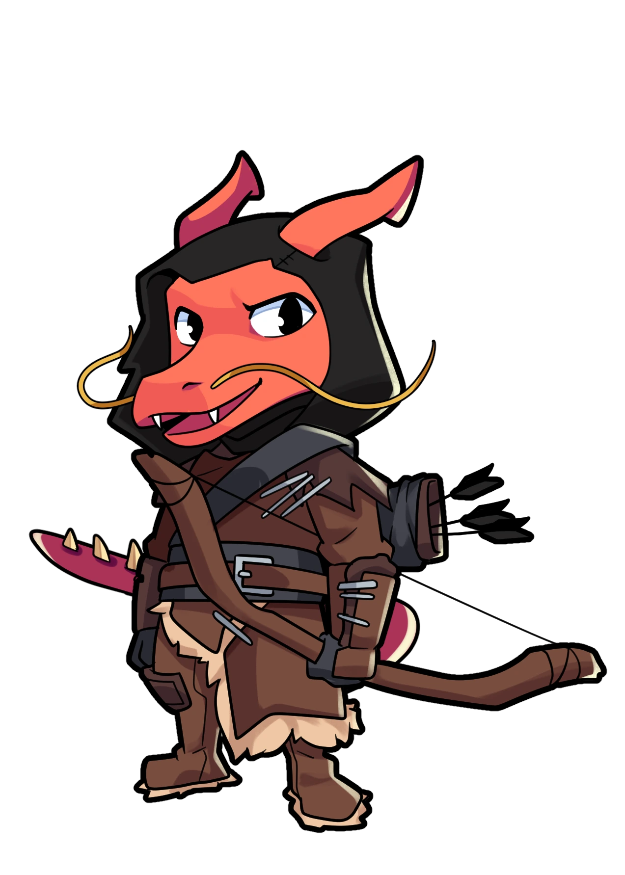 Stator déguisée en personnage du jeu Enshrouded