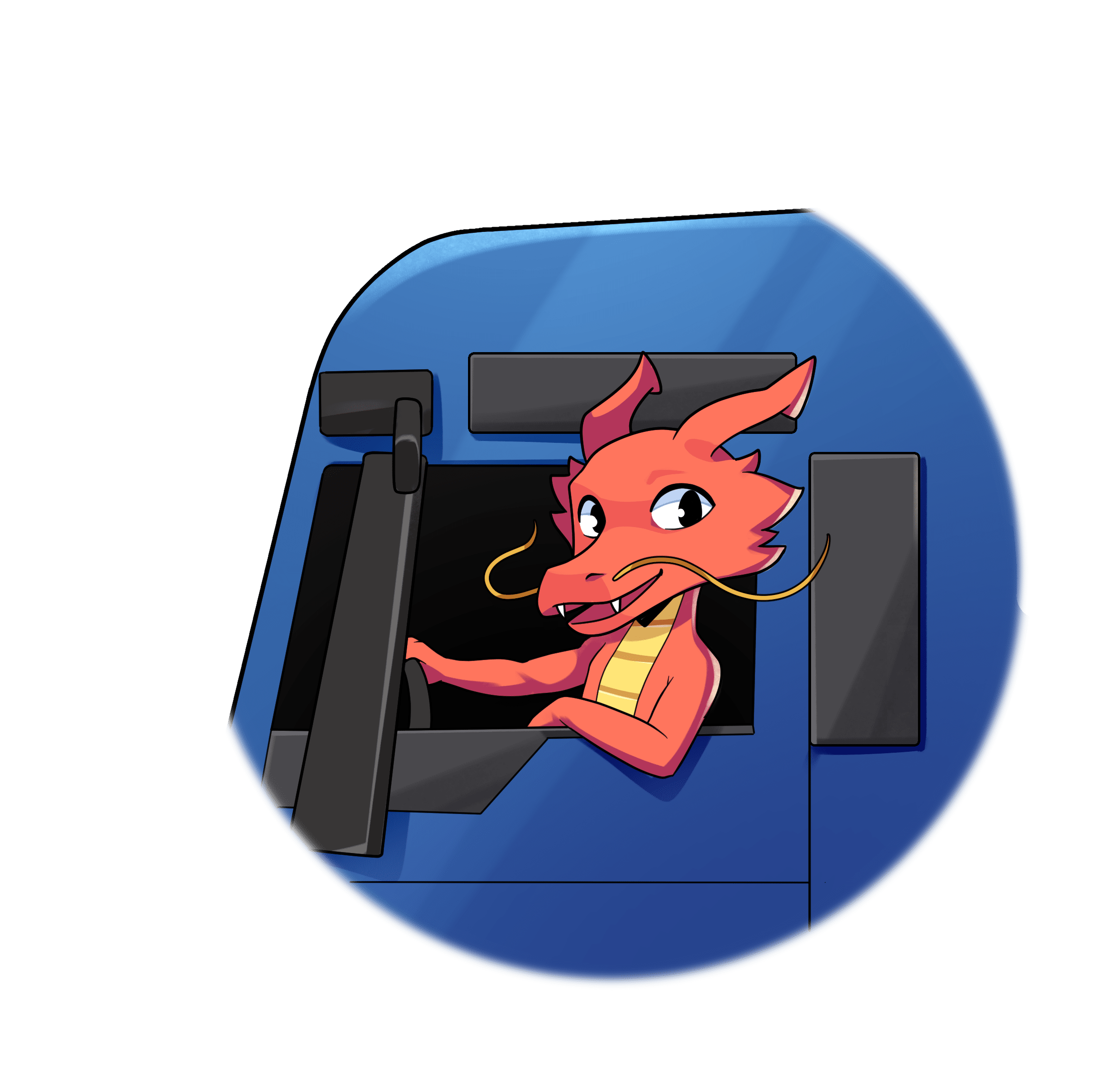 Stator déguisée en personnage du jeu Euro Truck Simulator 2