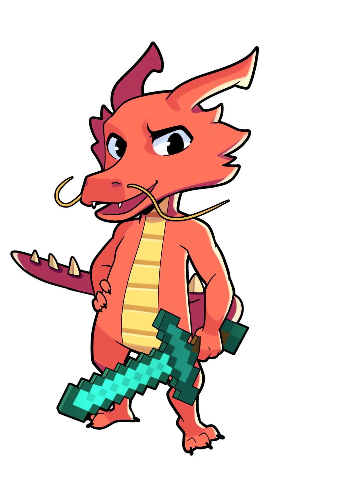 Stator déguisée en personnage du jeu Minecraft