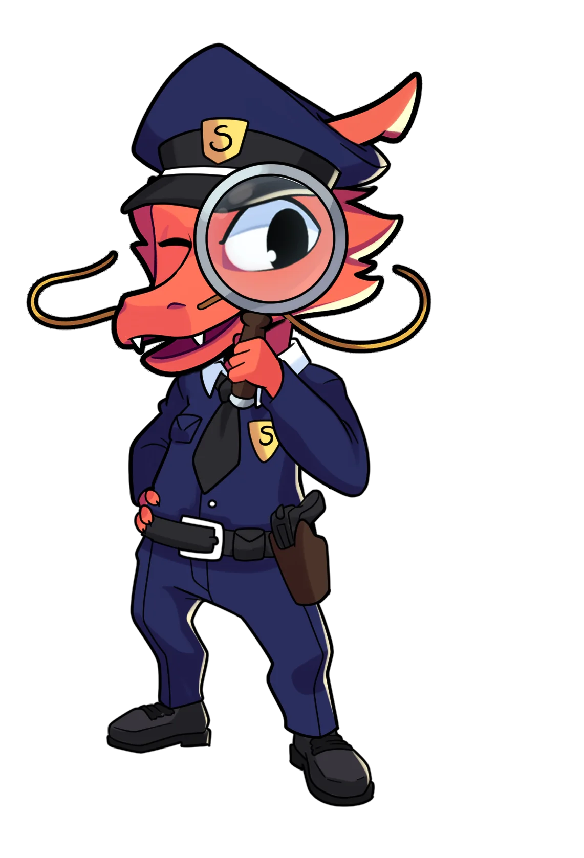 Strator en tenue de policier